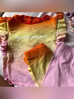 Givenchy Gradient Tee and Leggings in Orange, Yellow, Pink